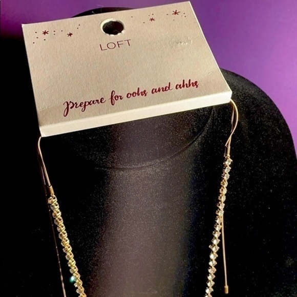 Loft necklace Gold color CZ Diamond fashion jewelry necklace Loft New - Picture 6 of 9